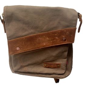 AUGUR | Shoulder / Messenger Bag | Color: Brown/Beige | 3 pocket | MSRP: $65